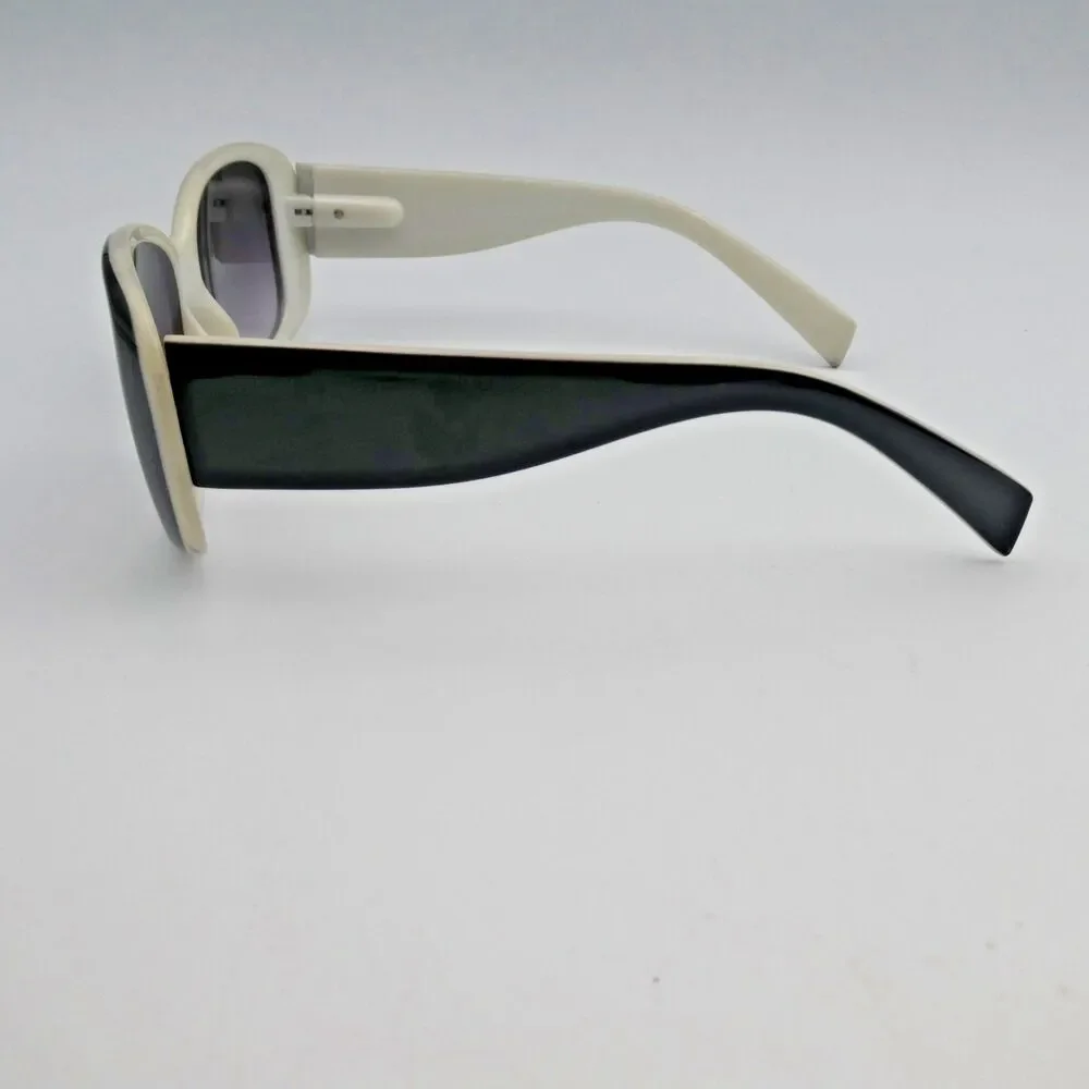 JM New York Reading Sun Glasses +3.50 Bifocal Black / White Hard & Soft Case